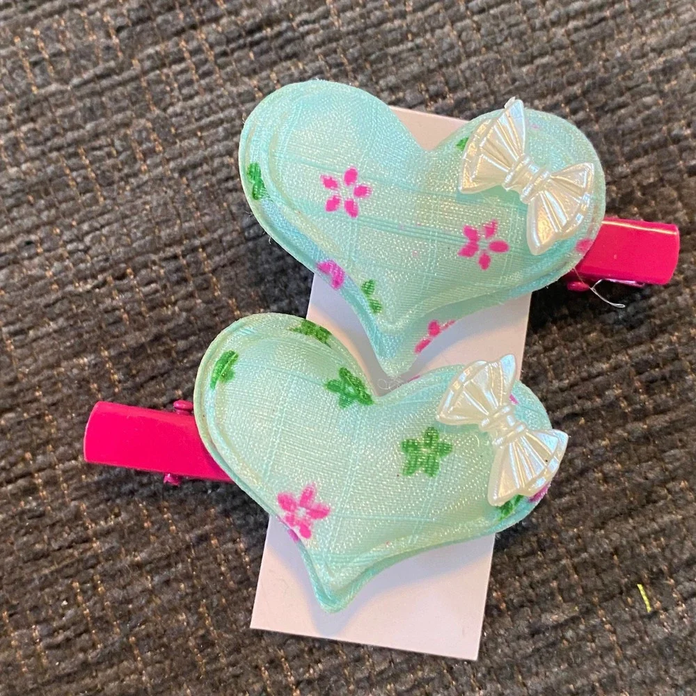 Unbranded Hair Clip Set Kids OS Multicolor New Animal Heart Butterfly 16pc Lot